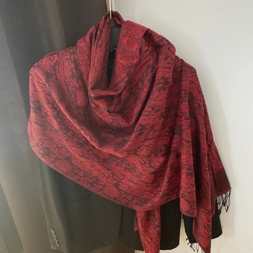 Red and gold shawl